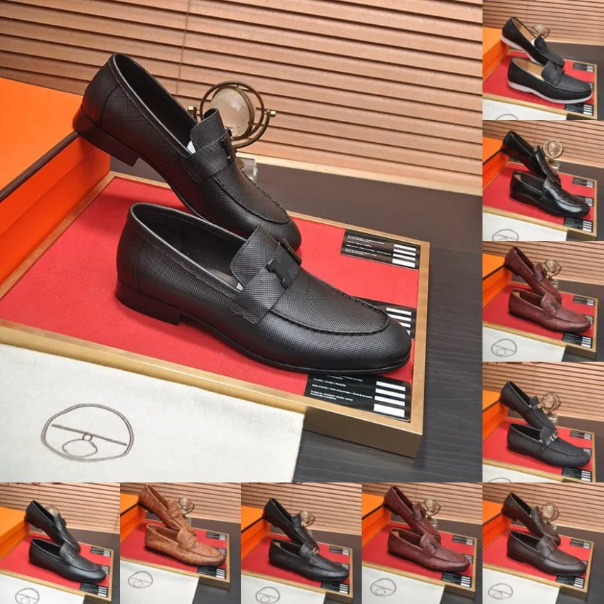 78Model Heren Designer Kleding Schoenen Oxfords Echt Leer Luxe Italiaanse Formele Schoenen Voor Heren Feest Klassiek Zwart Hoog Koreaans 2024