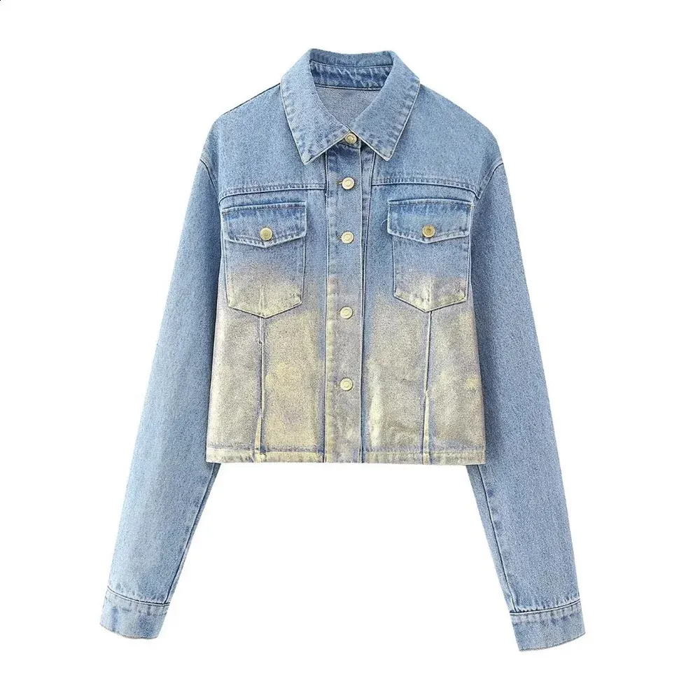 DAC EMBELLISH - HALF POCKET DENIM JACKET - ASTOUD