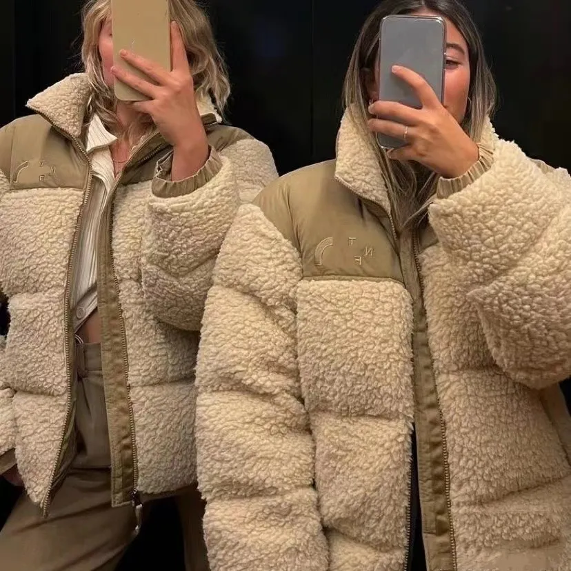 Designer Mulheres Jaquetas Inverno Jaqueta de Lã Homens Faux Shearling Outerwear Casacos Feminino Camurça Casaco de Pele Homens Quente Espessado Cordeiro North Face Puffer Coats