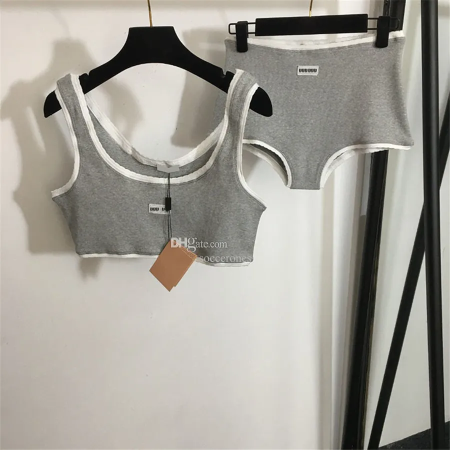 Mektuplar Kadın Sütyen Kılavuzu Set Kontrast Renkli Kadınlar İç Çamaşırı Set Tasarımcısı Lüks Sportif İç çamaşırı