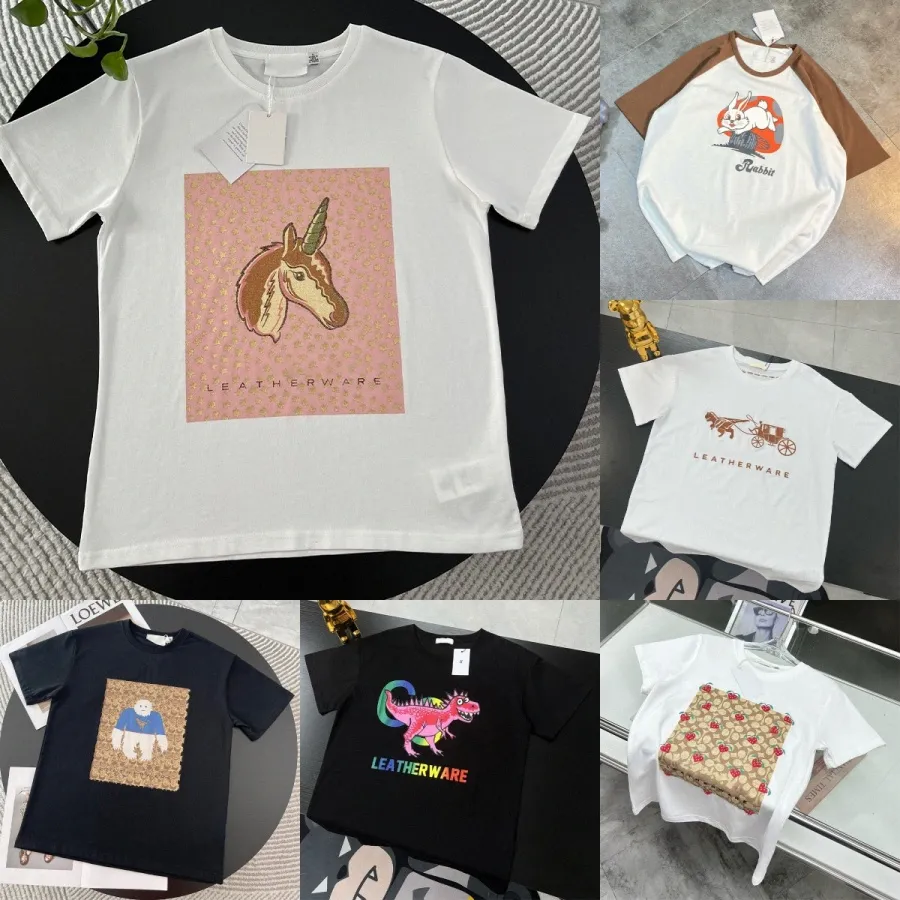 Heren T-shirts T-shirts Italië Merken t Pluche Beer Letter Mode Duurzaam Kwaliteit Coach Designer Zwart Wit Dameskleding Puur katoen