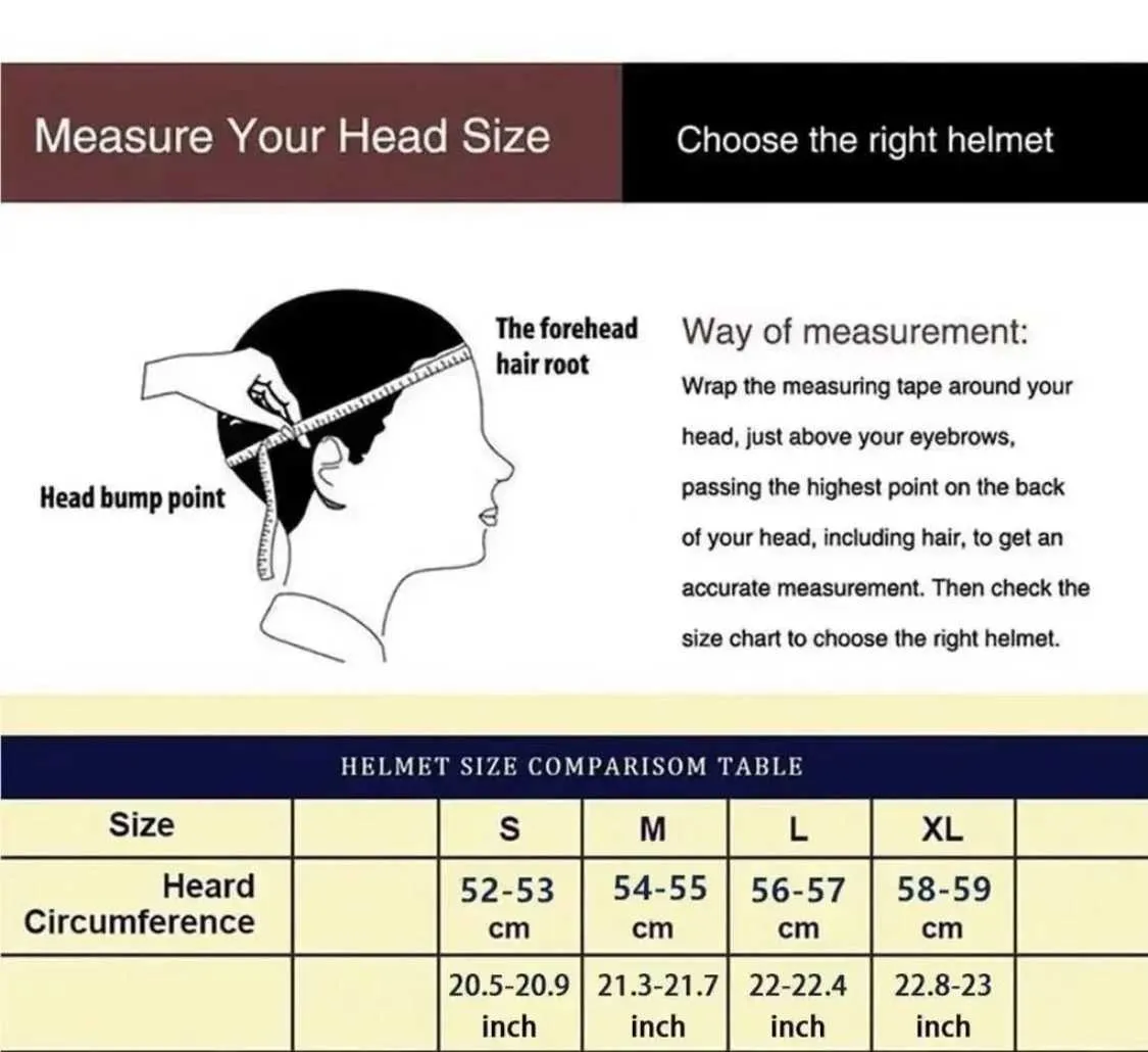 Fox bike store helmet size chart