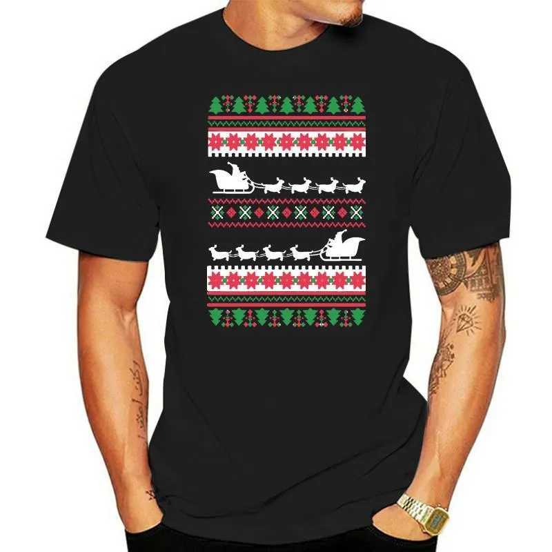 T-shirts voor heren Basset Hound Santa S Reindeer Kerstmis Ugly T Shi T-shirt Men Timpel 100% katoen o-neck zonlicht nieuwe stijl zomer t-shirt 230420