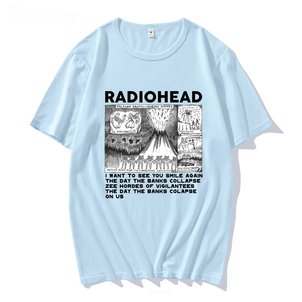 DHgate.com:Mens Vintage Radiohead Print Oversized 100