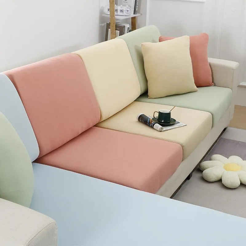 Stol täcker färgglad soffa sittplats täcke vardagsrum modern sofflipcover anti-glid skydd handduk sittande ryggstöd kudde gratis kombination
