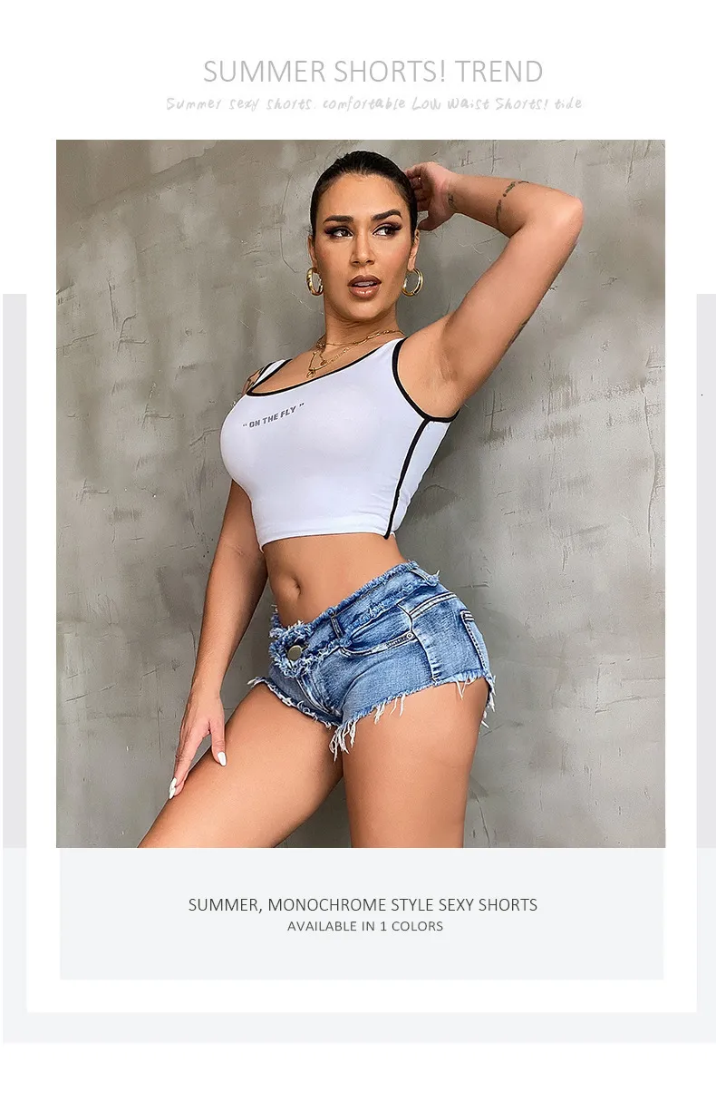 Hole Elastic Women Denim Shorts 2022 Summer Hot Sale Jeans Low Waist Sexy  Shorts Clothing Pantalones Cortos De Mujer