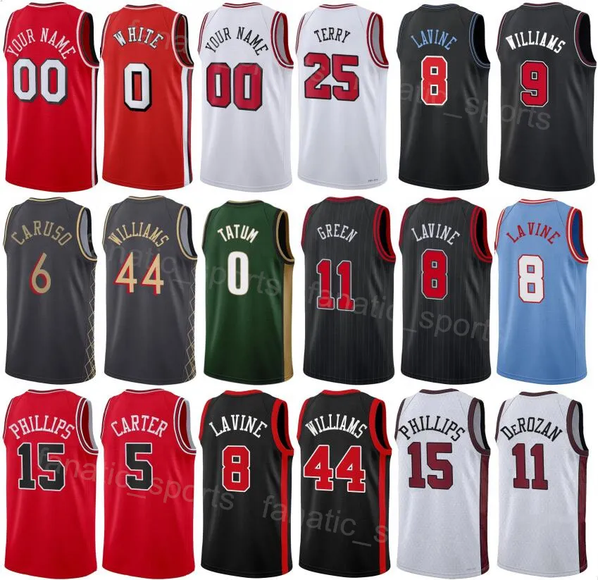 Print Basketball Men Youth Coby White Jersey 0 City Nikola Vucevic 9 Patrick Williams 44 Alex Caruso 6 DeMar DeRozan 11 Zach LaVine 8 Team For Sport Fans Association