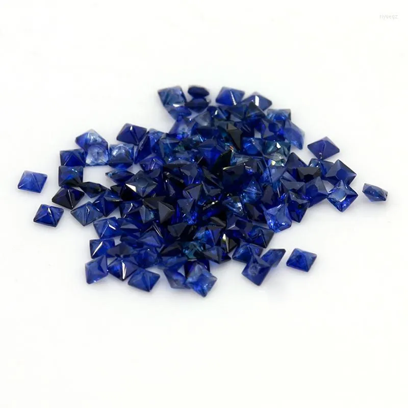 Loose Gemstones Natural Sapphire Square Cut 1.5x1.5mm Ring Earring Jewelry Nude Stone Inlay Manufacturer