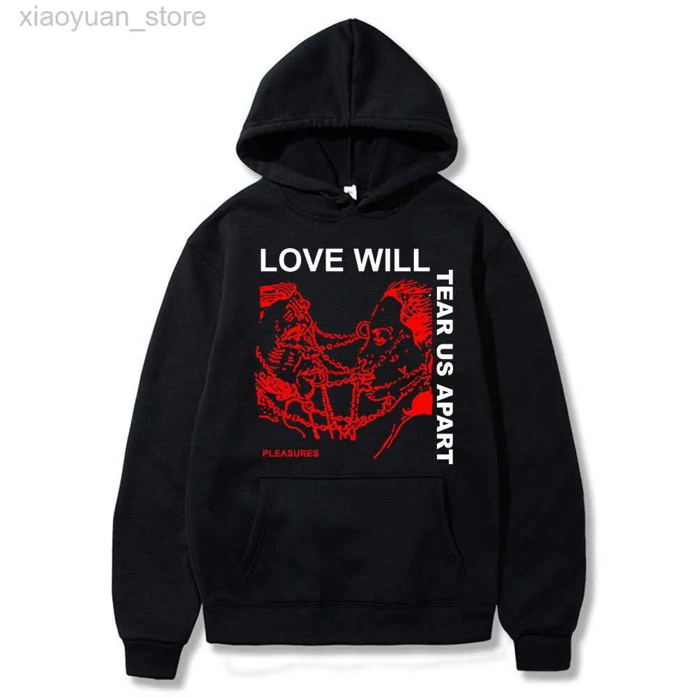 Sweats à capuche pour hommes Lil Peep Love Will Tear Us Farm Imprime Sweat Sweetshirt Femmes Fashion Hoodies Hip Hop Hop Hop Hood Boy Tracksuit Femmes Sweat