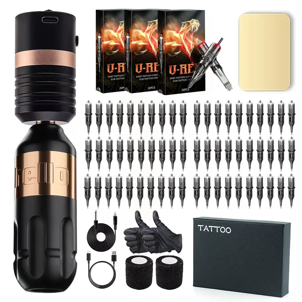 Tattoo Machine Complete KIT Wireless Rotary Tattoo Machine Set