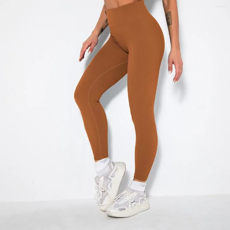 Leggings femininas Verão Europeu e Americano Sem Fluto Ministro Pants de Yoga Esportes femininos Running Fitness Nine Point