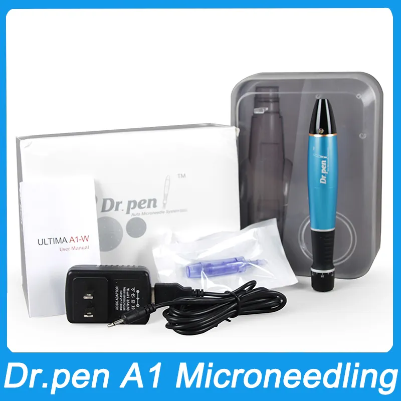 Dr. pen Ultima A1 Penna Derma professionale wireless con 12 aghi 2 pezzi per la crescita dei capelli Terapia con microaghi Micro penna MTS Trattamento Mesoterapia Dermapen