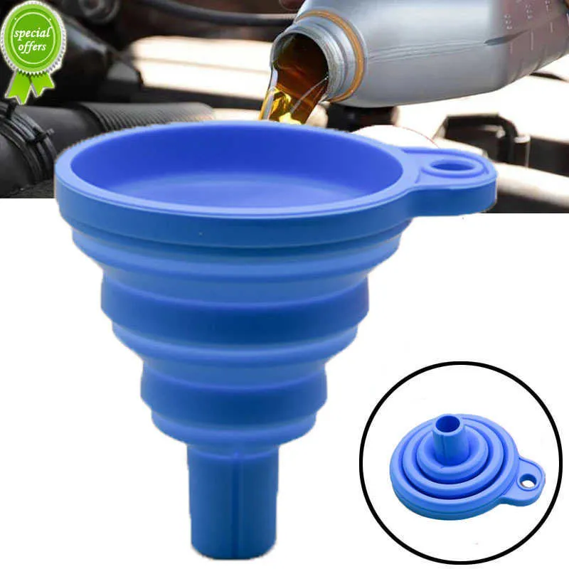 Entonnoir de moteur universel en Silicone pour voiture, liquide de lavage, changement de liquide, pliable, Portable, huile moteur automobile, entonnoir de changement d'essence