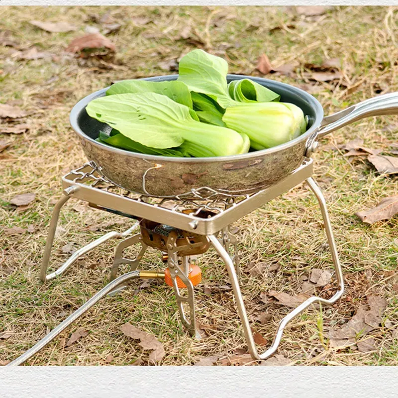 Stoves Camping Folding Grill Stand Stainless Steel Grate Table Outdoor Portable Gas Wood Stove Supplies 231118