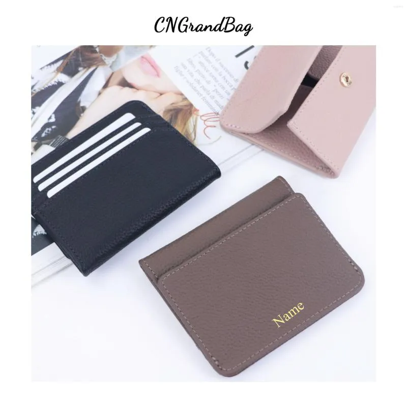 Wallets Customized Letters Pebble Cow Leather Multifunctional Coin Purse Wallet Mini Short Women's Japanese Style Cardholder