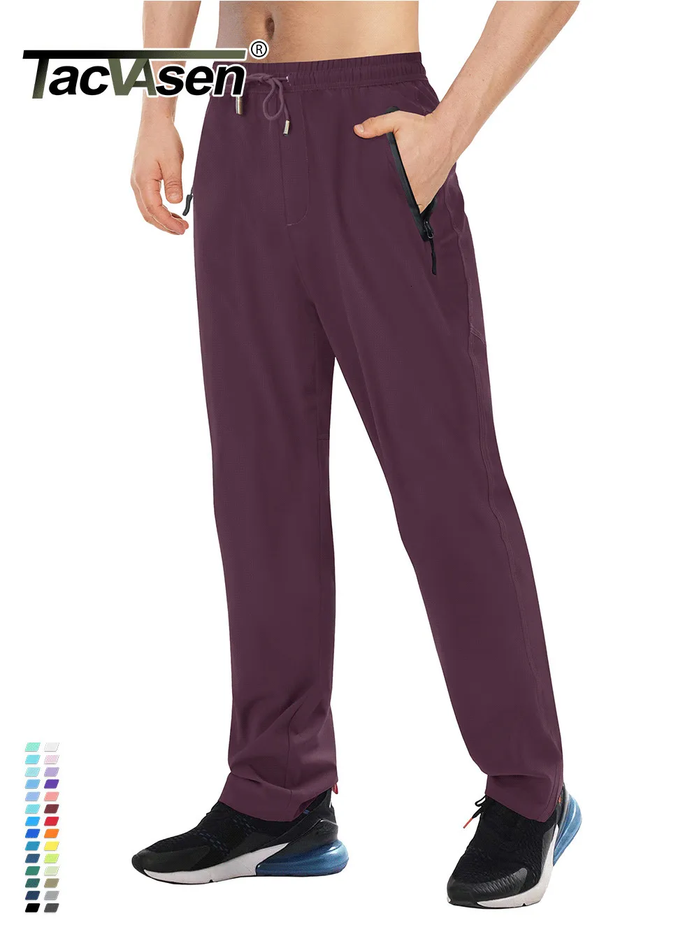 Men's Quick Dry Lightweight Running Pants with Elastic Drawstring Waist ...
