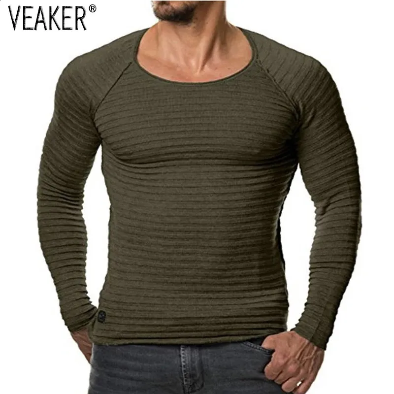 Erkek Sweaters Sonbahar Erkekler Örme Sökü Kazak Erkek Sinemsi Uygun Sweaters O boyun boyunlu kol siyah kırmızı kazak S-2XL 231118