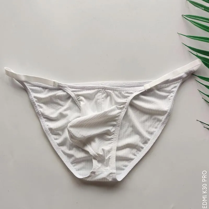 Sous-vêtements 2023 Marque Sous-vêtements sexy Hommes Jockstrap Slip à séchage rapide Bikini Gay Homme Cuecas Pénis Rayé