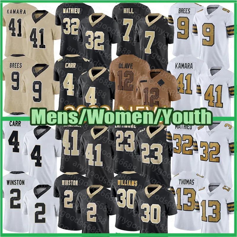 Chris Olave Alvin Kamara Derek Carr Jersey De Fútbol New Orleanses Saintes Tyrann Mathieu