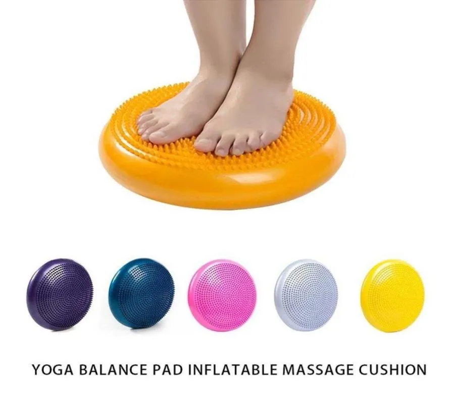 Portable Size PVC Body Exercise Fitness Stability Disc Balance Yoga Pad Wobble Cushion Ankle Knee Board With Pump194P8747353