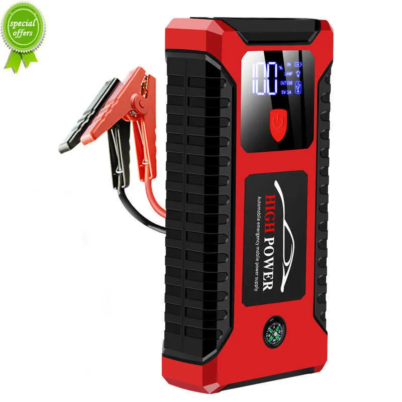 EAFC 12V bilhoppstarter Power Bank Portable Car Battery Booster ChargarStarting Device Auto Emergency Start Lighting