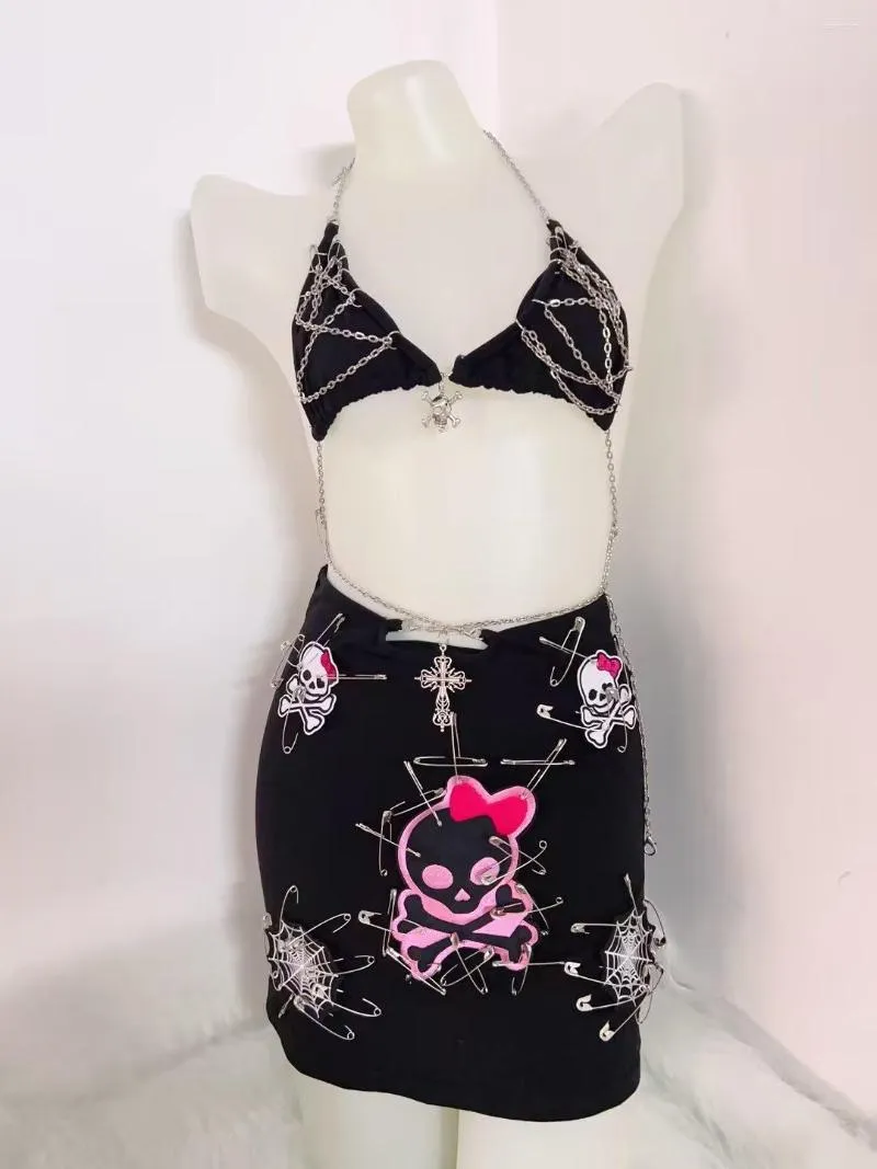 Kjolar y2k accessoarer mode bustier kort kjol e tjej kläder harjuku lolita kawaii gothic