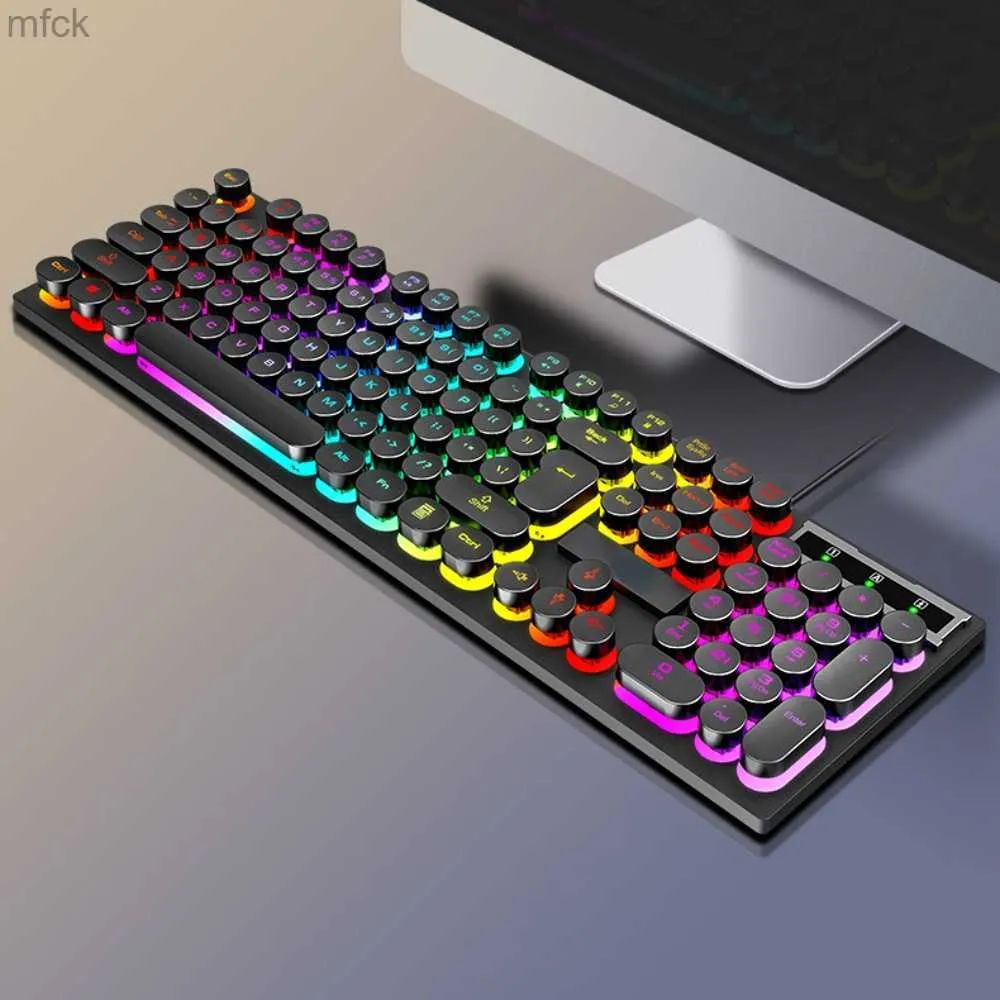 Klawiatury klawiatury Gaming Mechaniczna klawiatura USB Klawisze 104 klawisze klawisze z RGB Zwrotu czarnego czerwonego niebieskiego światła dla komputerowego laptopa pro gracz