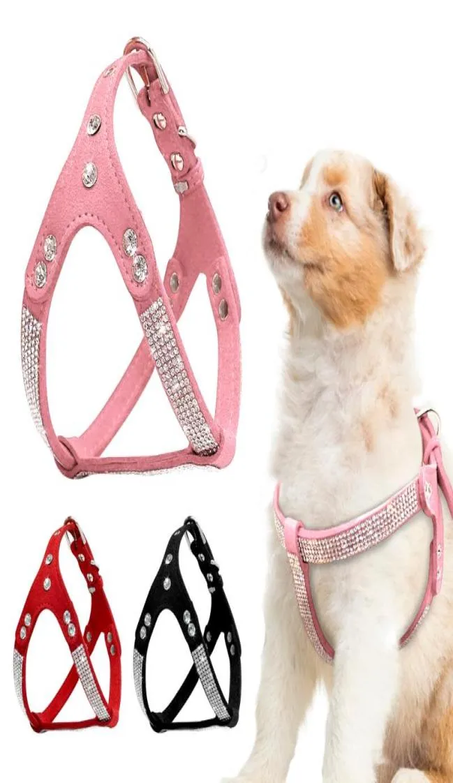 Zacht Suède Puppy Hond Harnas Huisdier Vest Honden Chihuahua Mascotas Harnassen Medium Voor Roze Kleine Cachorro1686395