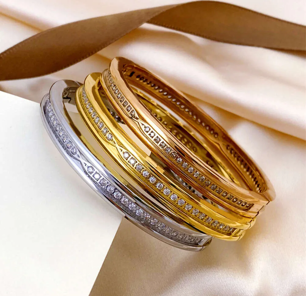 2023 designer bracelets for women mens jewelry Titanium Steel Cuff bangles For armband Women designer jewelry diamond crystal friendship tide trendy luxury