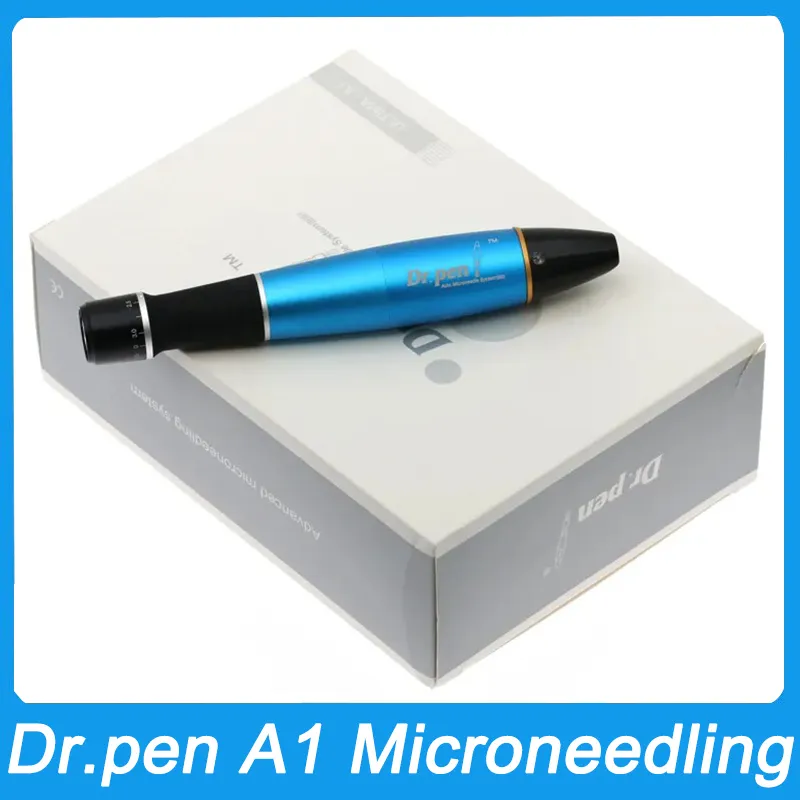 Dr Pen Ultima A1 med 2st nålkassetter trådlösa auto mikronedling derma penna professionell mesoterapi ansiktshudvårdsverktyg justerbara nållängder