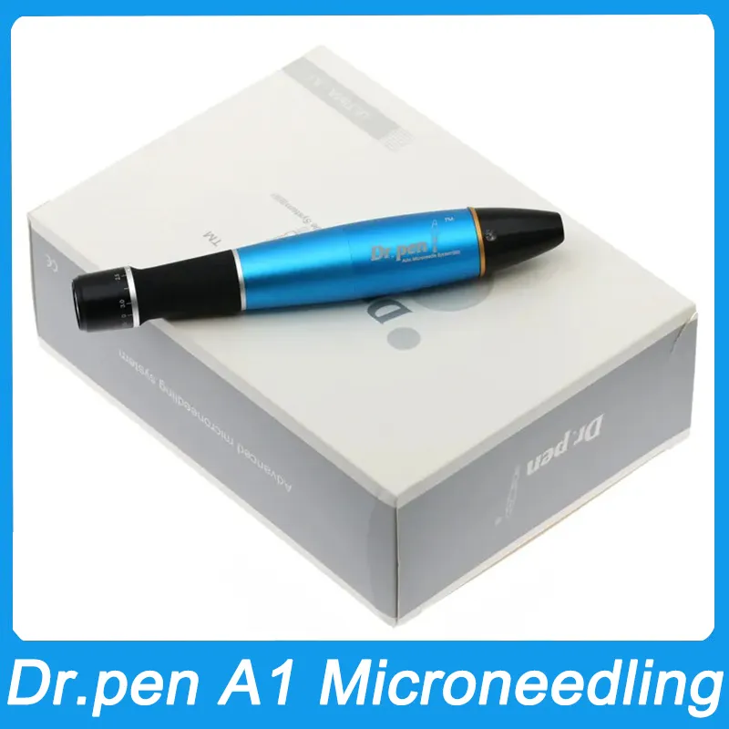 Dr Pen Ultima A1 avec 2 cartouches d'aiguilles sans fil Auto Microneedling Derma Pen Mésothérapie professionnelle Outils de soins de la peau du visage Longueurs d'aiguille réglables