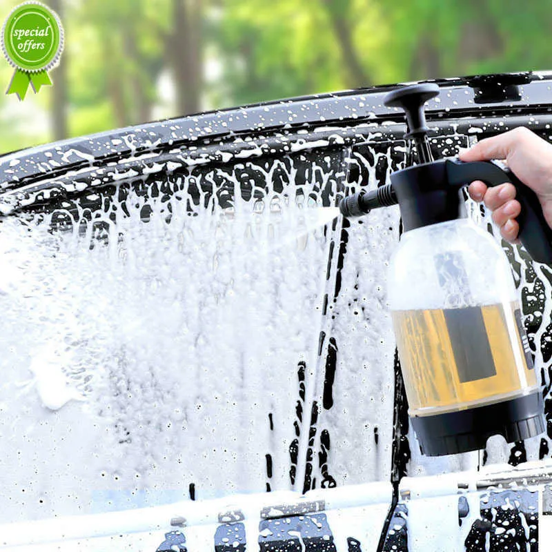 New 2L Car Wash Watering Can Car Cleaning High Pressure Hand Spray Car Wash Foam Sprayer Garden Sprinkler For Auto Cleaning Tool