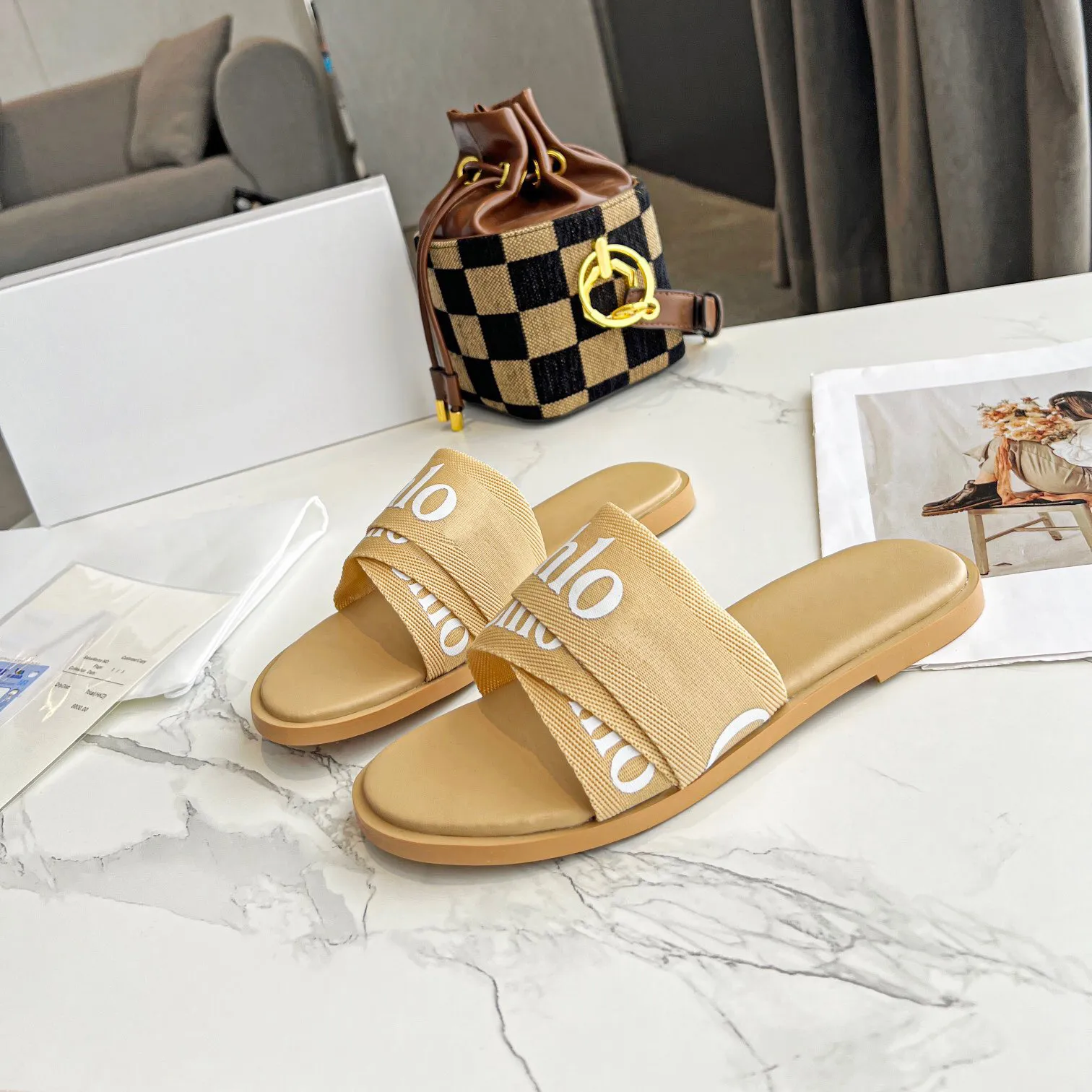 Designer Slipper Luxury Slides Brand Sandals Woman Slide Men Slippers Flat Bottom Flip Flop Design Sneakers Leather Sandal by 1978 W269 05