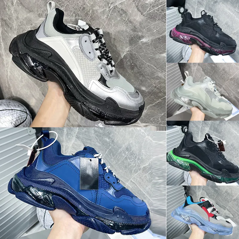 Mens Triple S Platform Sneakers eerste generatie beroemde merken Designer Woman Foam Clear Sole Dames Retro Classic Sports Shoes Extra extra SHOESTRING