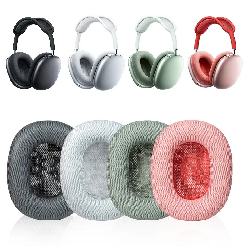 AirPod 용 Max Bluetooth Eorbuds 헤드폰 액세서리 투명 TPU Solid Silicone 방수 보호 세트 AirPod Maxs USB C 금속 헤드셋 커버 패키지