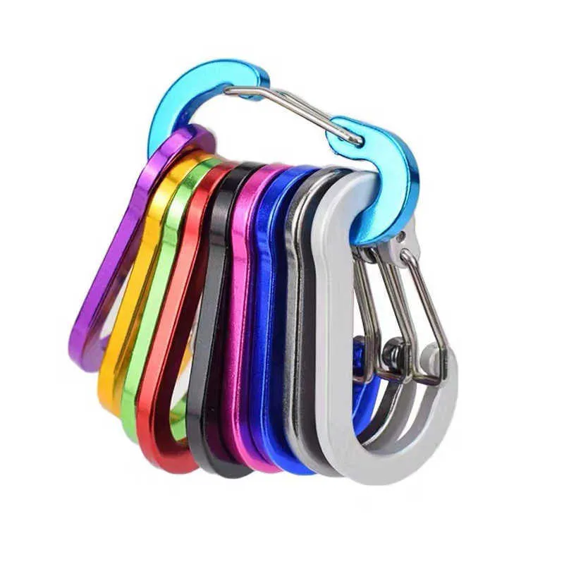 5 PCScarabiners 3pcs تسلق في الهواء الطلق سبيكة الألومنيوم د buckle carabiner سلسلة المفاتيح على قيد الحياة تسلق السنانير قصاصة backpack buckle keychain p230420