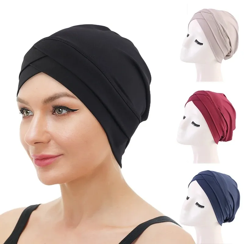 Nowe kobiety muzułmańskie czapki islamskie wewnętrzne hidżab cap islamski podkoszulek arabski chemo chemo bandana muzułmański szalik hidżab czapka czapka bonnetu