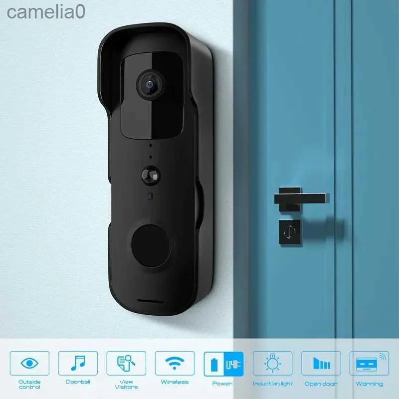 Doorbells Tuya Smart Video Doorbell Waterproof Night Vision Door Viewer 1080P FHD Camera Digital Visual Intercom WIFI 2.4G Tuya Door BellL231120