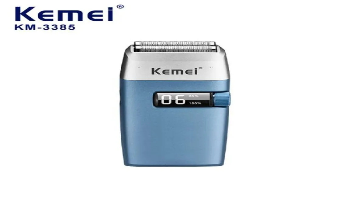 Kemei KM3385 Elektrisch Scheerapparaat voor Mannen USB Draadloze Oplaadbare Baard Scheermes Vergeldende Folie Mesh Scheren Machine9860934
