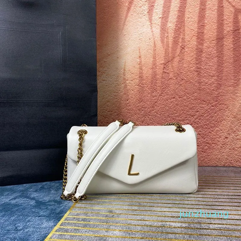 2024 Designer Flip Gold Chain Shoulder Bag Luxury Leather Crossbody