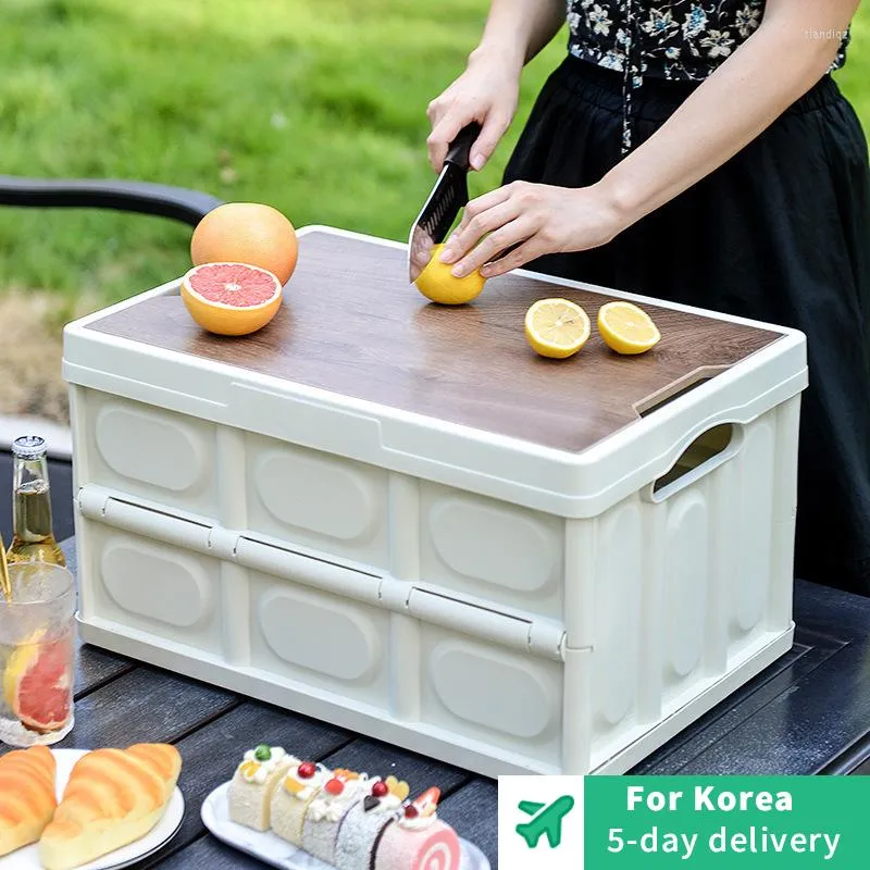 Large Capacity Folding Camping Life Box With Wooden Board For Car Storage And Clothing And Food From Tiandiqz 78.06 DHgate.Com