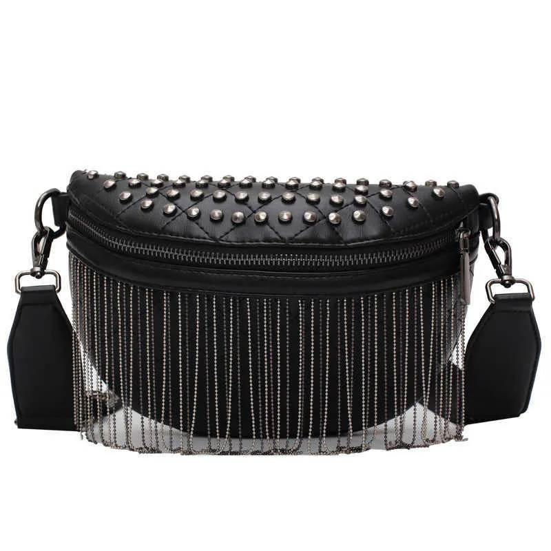 Evening Bags Fashion Tassel Leather Large Capacity Crossbody Chest Bag Women Waist Bag Luxury Woman Chest Bag Casual Desing Travel Pack J230419