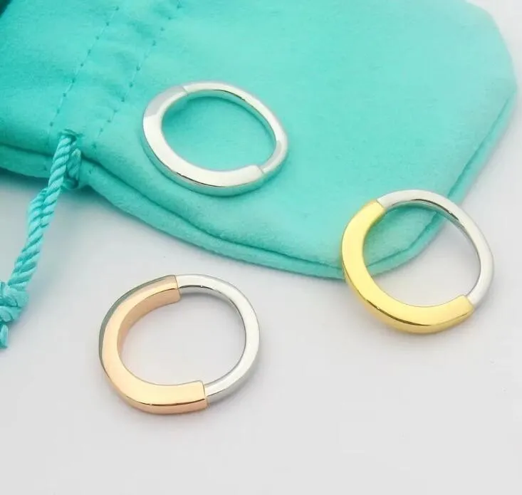 2025 Designer Original Logo Engrave T Lock Ring Extravagant 18K Gold