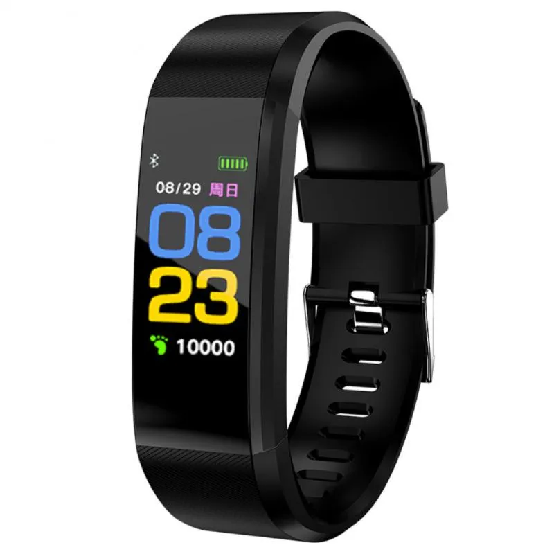 Relógio inteligente relógio Bluetooth Sport Compatível Assista Health Pulseira Coração Pedômetro Fitness Pulfelet 115 Smart Band