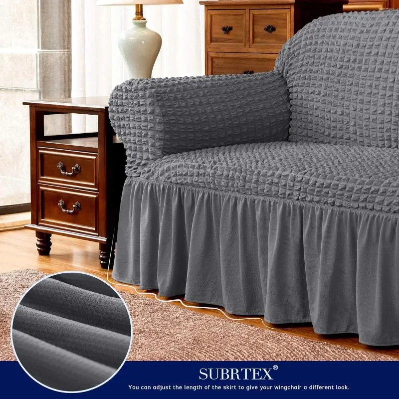 Sandalye Slipcover Koltuk Kapakları Kolay Takılmış Sofacover Universal High Serin Gerin Mabah Koruyucusu Etek Ülke Tarzı