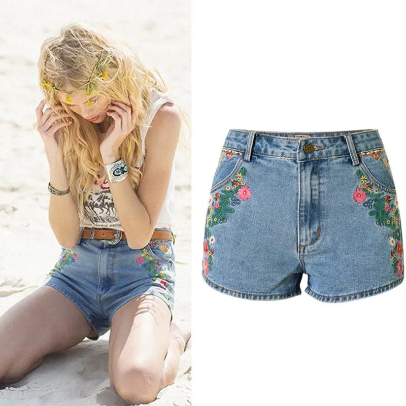 Hot floral embroidered shorts 2025