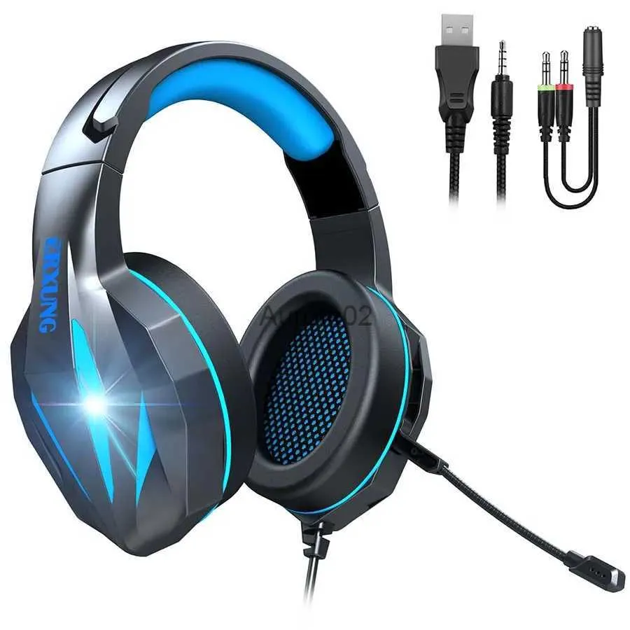 Auriculares para teléfono celular Auriculares para juegos con cable USB de 3,5 mm Auriculares para juegos Auriculares con cancelación de ruido con micrófono Control de volumen para PS4 Play Station 4PC YQ231120