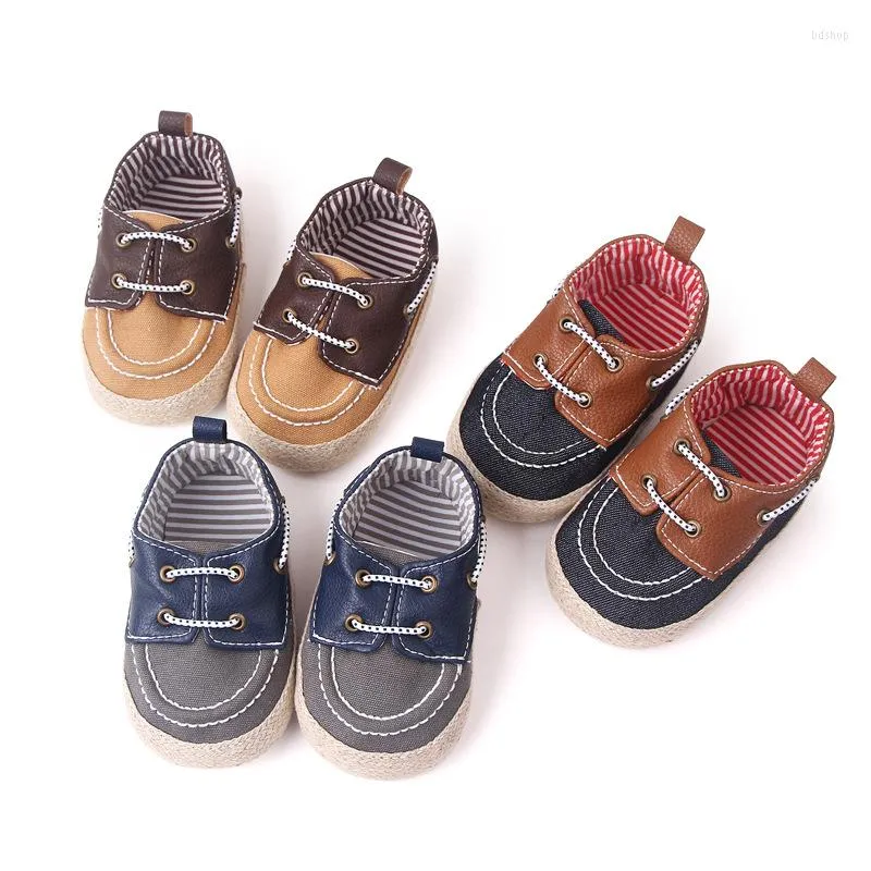 First Walkers Boys' Casual Shoes Baby Indoor Lace Up Pre Walking Soft Soled Toddler