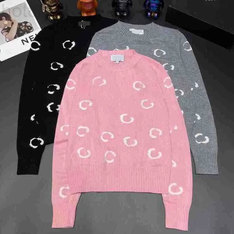 Women's Sweaters Designer 23 Autumn/winter New Girls' Sweater Female Letter Embroidered Round Neck Long Sleeve Top Knit 8F9Q