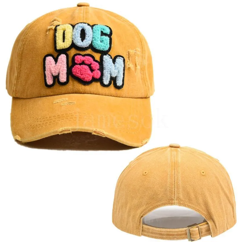 Chapeau de sport de plein air avec lettres monogrammées pour femmes, personnalisé, chien maman, chapeau de Baseball brodé, df077, vente en gros